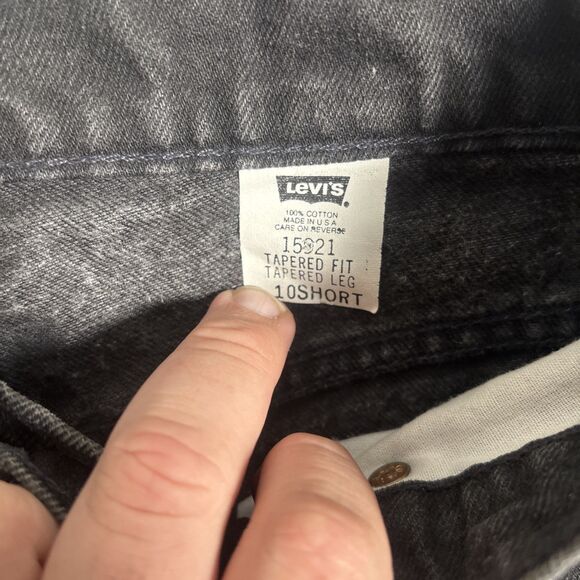 Vintage Levi’s Jeans Womens Sz 10 Short 15921 Tapered Fit Tapered Leg Black ‘96 - Picture 8 of 14